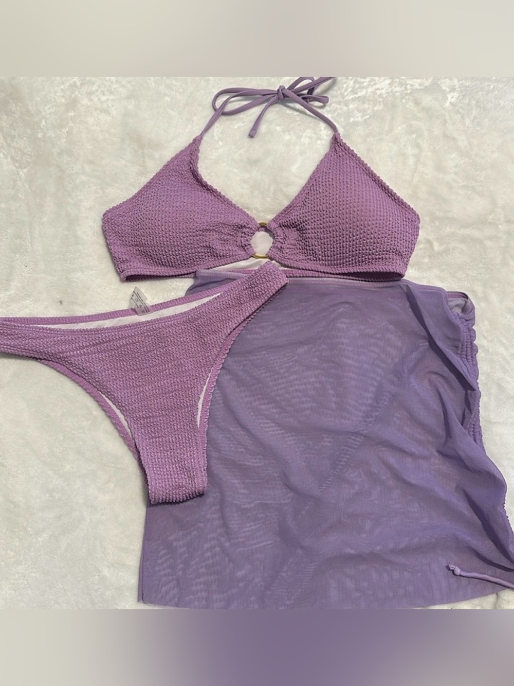 Purple 3-Piece Set Bikini, NWOT, Size L